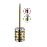 Stainless steel decorative bath cleaning set toilet brush with holder