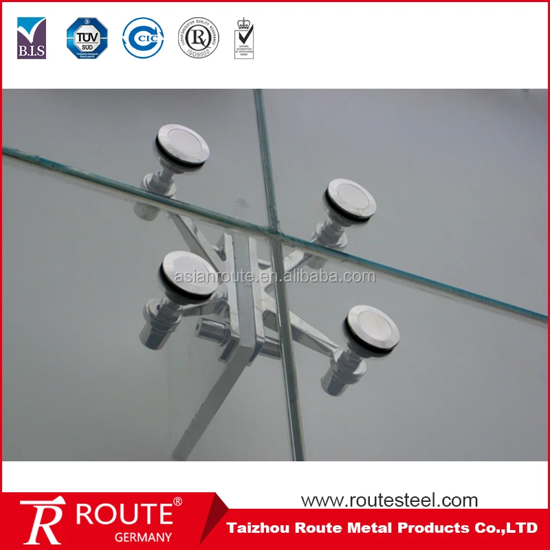 Stainless Steel Fin Spider For Glass Curtain Wall Glass Envelope