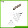 Stainless steel Garden Cultivator Tools with FSC Wood Handle, Dutch hoe/leaf rake/ edger