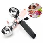 Stainless Steel Ice Cream Scoop Ice Ball Maker Frozen Yogurt Cookie Dough Meat Balls Ice Cream Spoon Tools Watermelon Spoon