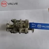 Stainless Steel Industrial Manual 3PC Tri-Clamp Full Port Ball Valve 1000wog
