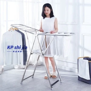 Stainless Steel Portable Wing Hanging Folding Clothes Dryer Rack Laundry Drying Rack