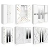 Steel Closet New design print pattern customize wholesale wardrobe for home use Modern Wardrobe