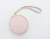 Import stock small gift portable wristlet pouch wallet saffiano leather key chain round coin purse from China