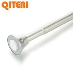Straight shower curtain rod brushed nickel bathroom pole