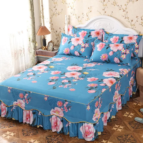 Sunny Textile Wholesale Printed Aloe Cotton Bed Skirt