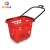 Import Supermarket Plastic Shopping Baskets With ABS Plastic Handles And Wheels from China