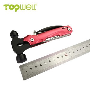 Survival emergency hammer multitool with Knife Claw Hammer Bottle Opener+ for Camping Hiking Outdoor Survival Gear Kit