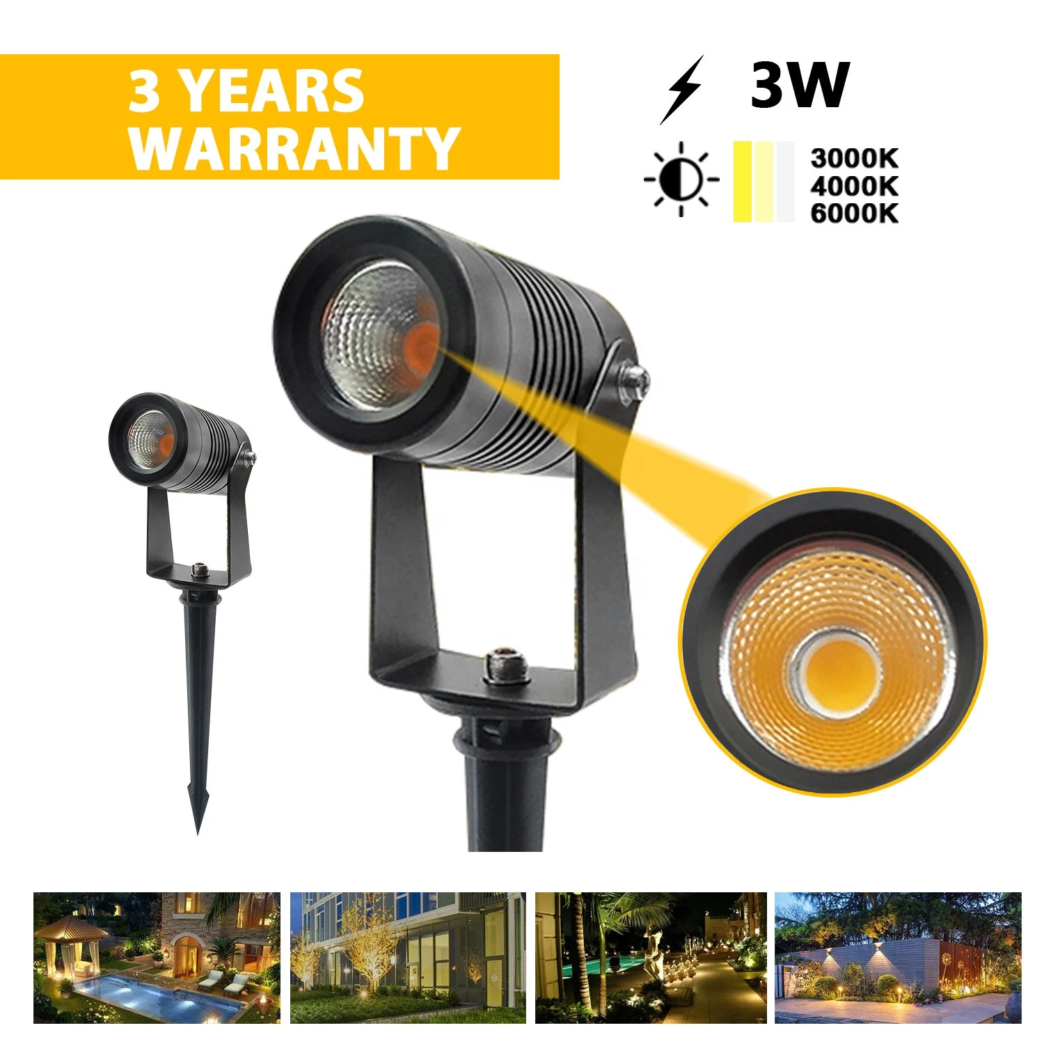 SYA-701 Waterproof Ip65 Outdoor Lamp Landscape Lighting spotlight led spike light