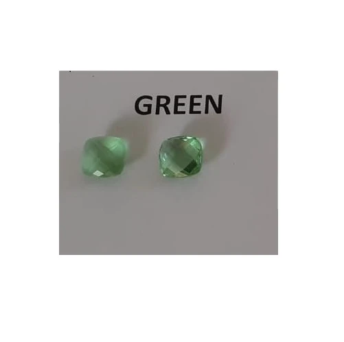 Synthetic gems ( glass ) 12mm cushion faceted