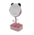 Import Tabletop Cute Cat Shaped Pink Mirror Circular Girl Makeup Mirror With Earring Holder makeup organizer with mirror from China