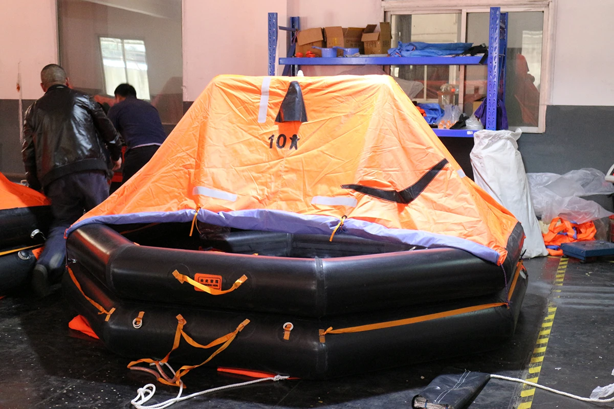 Throw Overboard Life Raft Throwing Inflatable Life Raft for 10 Person