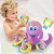 Import Toddler floating soft octopus comfort toys with 5 throwing circle hoopla rings interactive bath toy for baby bathroom play sets from China