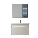 Toilet Furniture Bathroom Vanity Cabinets Bathroom Vanity Floor Mounted Smart Anti-Fogging Mirror Set
