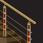 Top grade 201/304/316 Stainless Steel balustrades handrail exterior frameless glass balcony railing designs