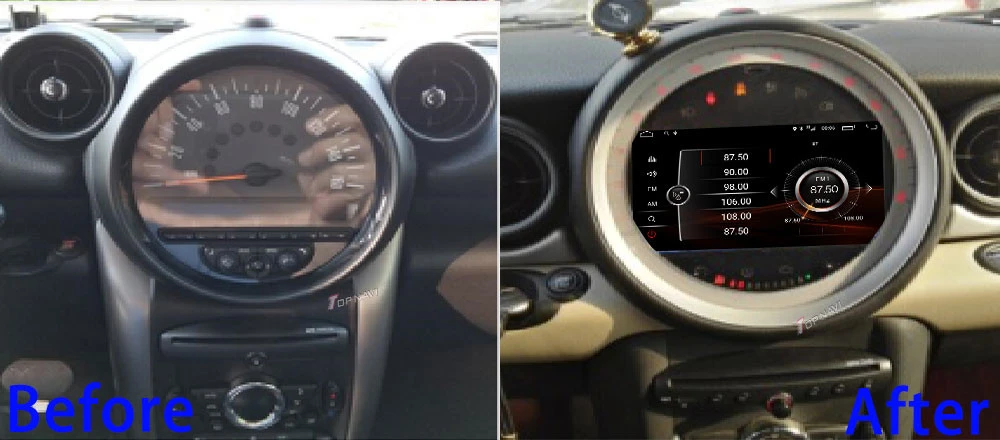 Topnavi Octa Core 2G 32GB Car Radio Video GPS Navigation for Mini Copper 2011 2012 2013 2014 2015 2016