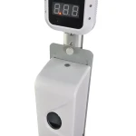 Touchless Hand Temperature Measurement Sensor Automatic Soap Thermometer Sanitizer Dispenser With Floor Stand