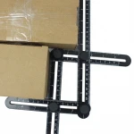 Track Gauge Metal Folding Measuring Ruler 4-side Angle Aluminum Alloy Laser Engraved Layout Tools Easy Angle Ruler Mold