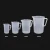 Import Transparent plastic measuring beaker cup 1 liter measuring cups from China