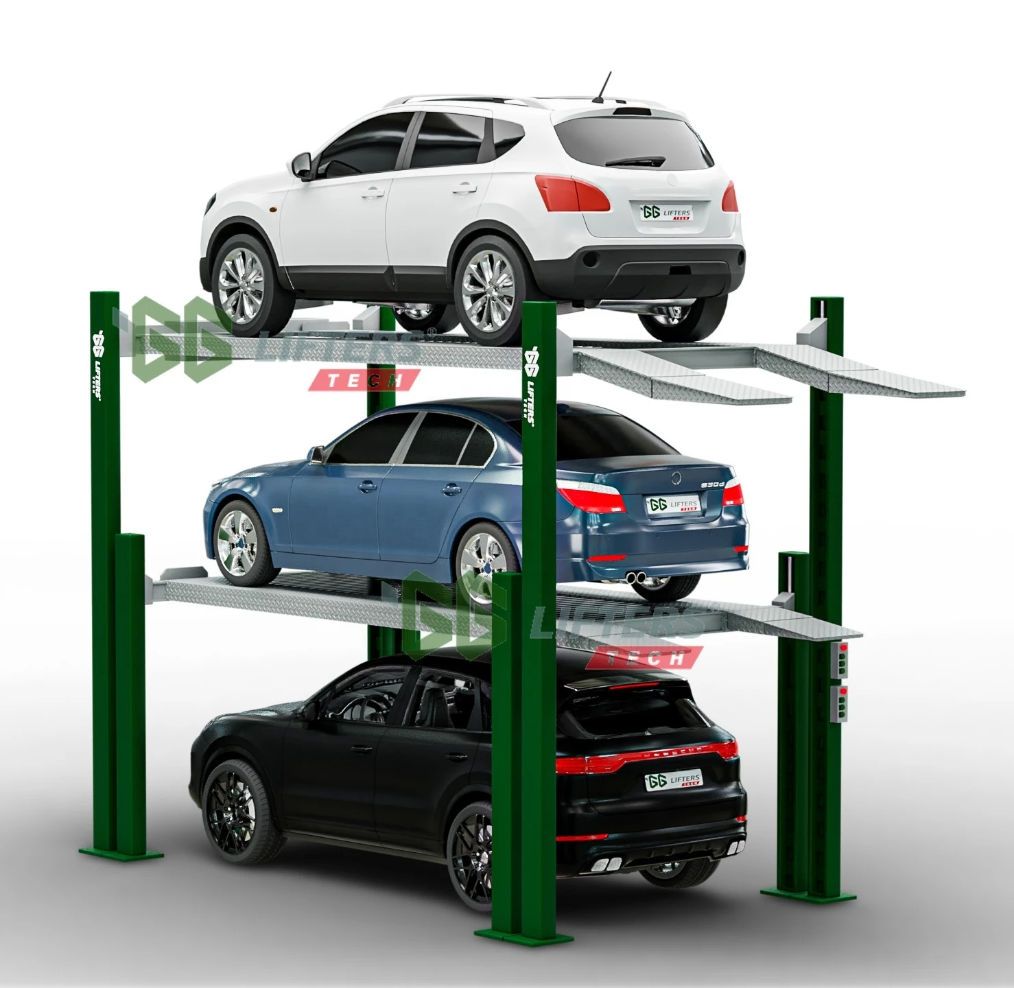 Triple Stacker Parking Solutions Vehicle Lifting System Garage Equipment