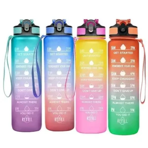 Buy Tritan Plastic Sport Gym Motivational Bottle Bpa Free Flip Top ...