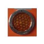 Truck light 24 led chrome tail light truck round leds for truck lights with round chrome surface