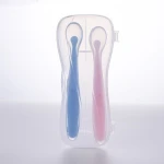 Unbreakable Rubber Silicone Mixing New Baby Organic Spoon Bpa Free Cereal Training Spoon Set
