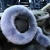 Import Universal Real Fur Sheepskin Car Furry Warm Pink Red Fluffy Fuzzy Steering Wheel Cover Set for Women Girl from China