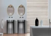 various color crystal clear resin wash sink transparent countertop sinks translucent resin bathroom art basin