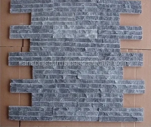 Wall decorative - Viet Black Marble line chiseled (AS JSC)