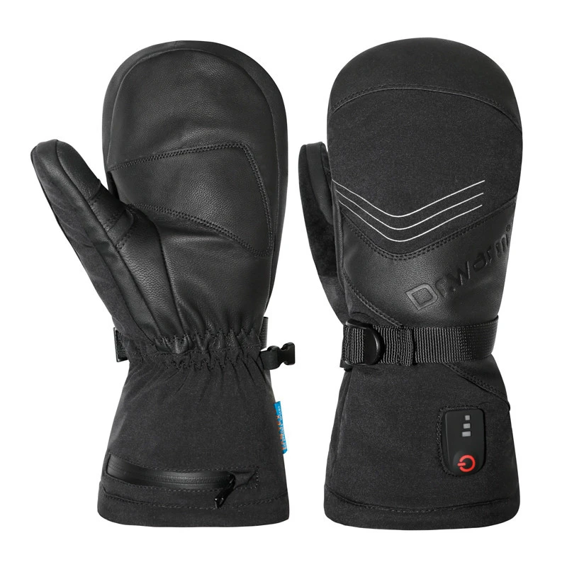 Waterproof Heated Winter ski Gloves /Snow outdoor windproof high quality custom ski fashion winter hand thick mitten gloves