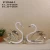 Import Wedding decoration pieces animal sculpture resin swan statues for home decor from China