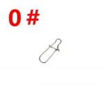 WeiHe 0#-8# Stainless Steel Hook Fast Clip Lock Snap Swivel Solid Rings Safety Snaps Fishing Hook Connector
