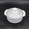 White porcelain oval soup tureen with two handles