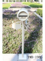 white powder coated Outdoor Free Standing Mailboxes Letter Box with lock
