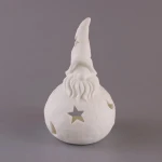 white un-glazed ceramic christmas santa claus ornament decorations supplies