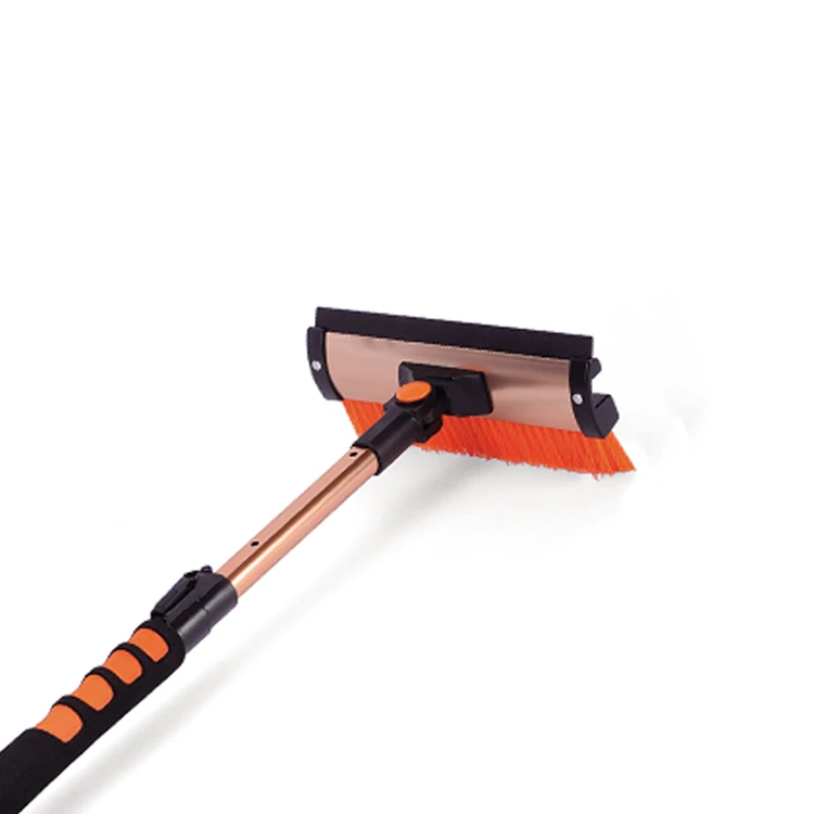 wholesale and retail 60super extendable snow broom and telescopic snow brush with ice scraper and heavy-duty snow brush