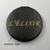 Wholesale Black Custom Logo Foldable DIY Compact Mirror Hollywood Plastic Pocket Mirror for Girlfriend,Daily Use or Promotional