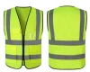 Wholesale blank Polyester fibers screen printable customizable logo safety reflective vests