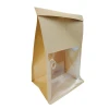 Wholesale Brown Kraft Paper Bag Accept Custom Printing Stock Gift Bag Fast Food Take Away Twisted Handle Shopping Bag