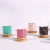 Import Wholesale cheap colorful decal hotel home afternoon tea coffee cup saucer with wood plate from China