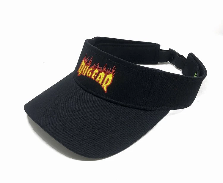 Wholesale Cheap Long Bill Custom Embroidery Logo Adjustable Sport Sun Visor Hat  Cap