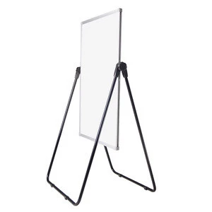 Wholesale Cheap price Standard Size U shape Double Side Mobile Magnetic Flip Chart White Board Stand With Black Color