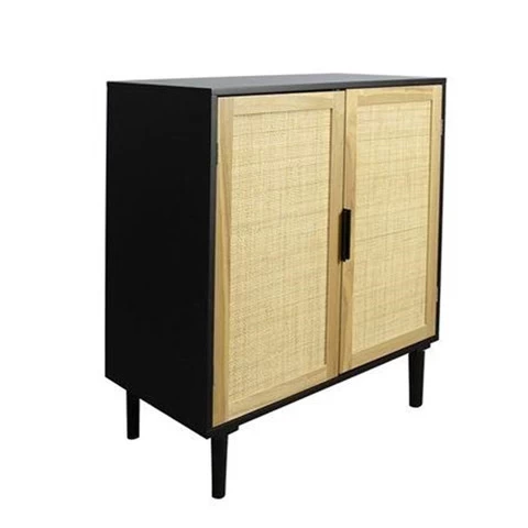 Wholesale Creative Solid Wood Rattan Cabinet Simple Retro Practical Storage Cabinet
