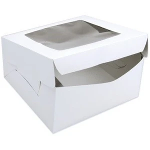 Wholesale custom white cardboard cake box with window