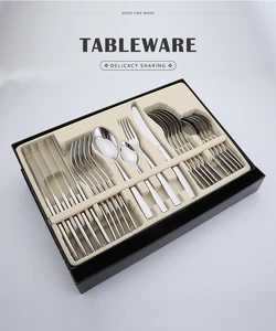 Wholesale cutlery set stainless steel  flatware set 18/0 24PCS set