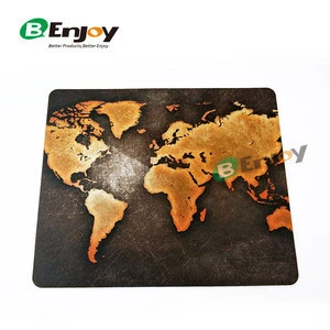 Wholesale Durable Optical Rectangular Small World Map Laptop Mouse Pad