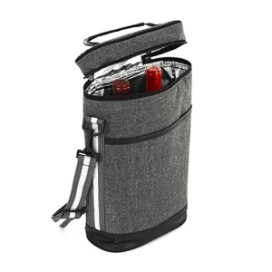 Wholesale Insulated Waterproof Picnic Wine Carrier 2 Bottle Travel Padden Wine Cooler Bag