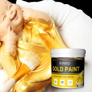 Wholesale Kinno Brand Spray Acrylic Gold Paint Building Coating Metallic Gold Paint