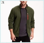 Wholesale Long Sleeve Men's Sweater-Fleece Jacket Fashion Men Sweaters Custom Sweater With Front Zipper